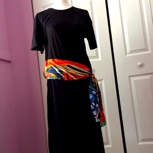 Zara T-shirt dress with scarf